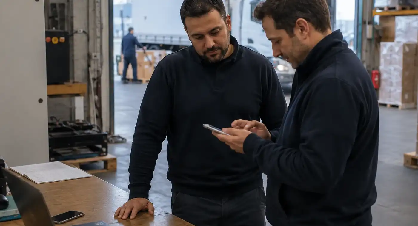 Imagen de un equipo preparando pedidos en un almacén logístico, representando la externalización de la logística y la gestión eficiente de envíos para ecommerce.