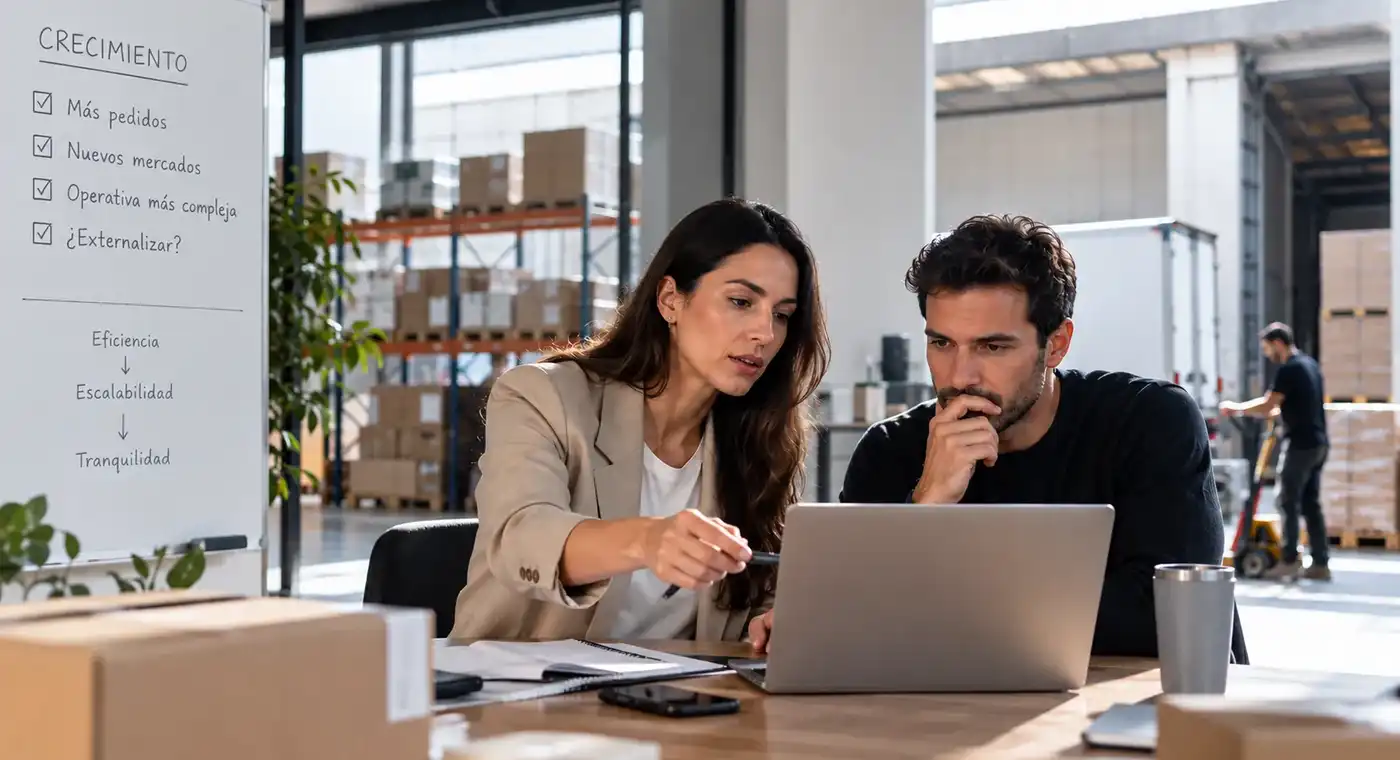 Empresa analizando opciones para optimizar y externalizar su operativa logística.