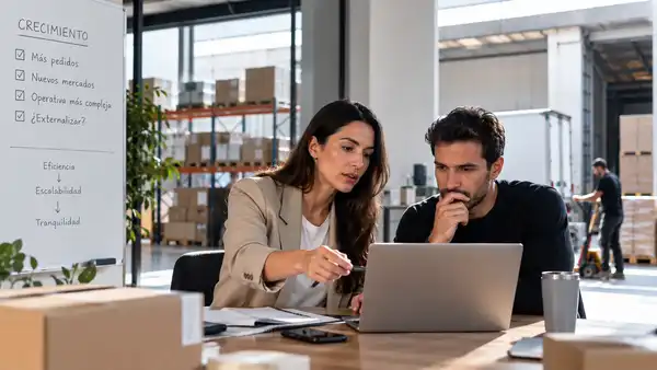 Empresa analizando opciones para optimizar y externalizar su operativa logística.