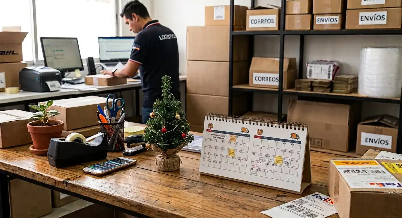 Calendario de planificación de la campaña de envíos de Navidad