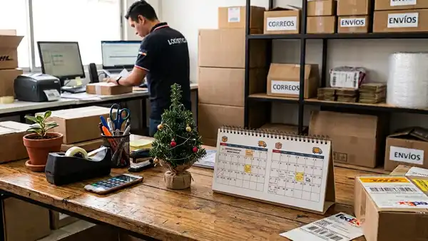 Calendario de planificación de la campaña de envíos de Navidad