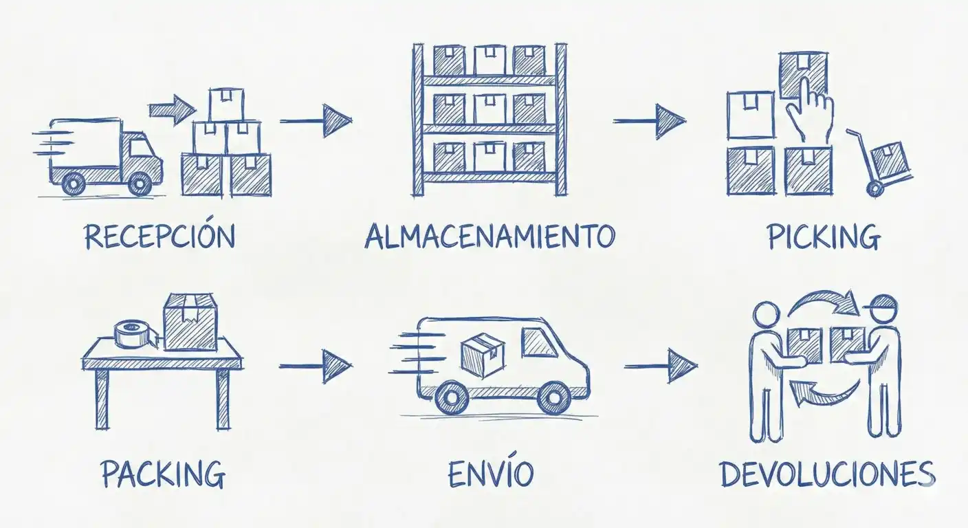 Los 6 pasos del proceso del fulfillment