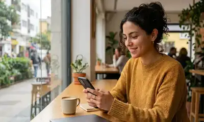 Cliente consultando el estado de su pedido desde el móvil