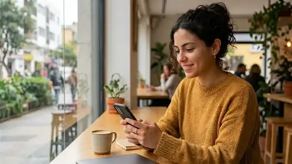 Cliente consultando el estado de su pedido desde el móvil